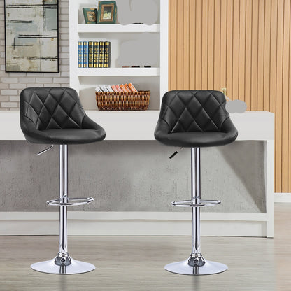 Set Industriële Barkrukken – Barkrukken – Barstoelen – Hoogkrukken – Eetkamerstoelen – Zwart Metaal – Donker Hout – Matte Afwerking – Rugleuning – Max 150 kg Draagkracht