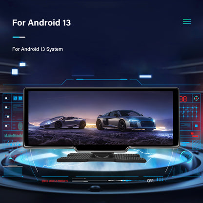 8-Core 2+32G Unique Android 13.0 Carplay Display Android auto Suppport Rear Camera Supports WiFi GPS Android Auto Dashboard Video Recorder, Without Battery