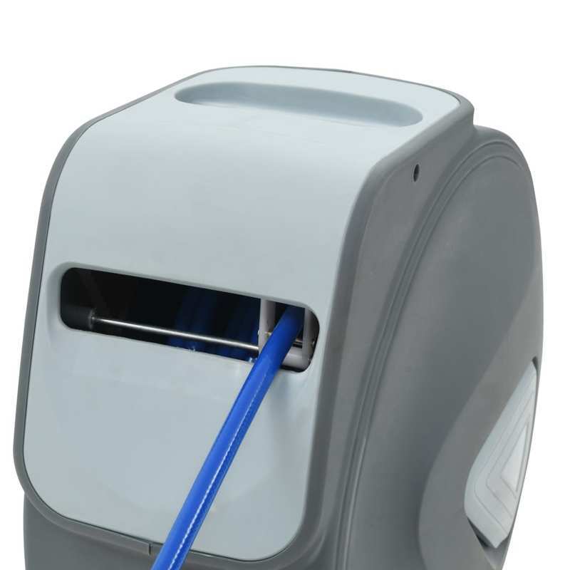 Automatische Luchtslangenspoel – Luchtslang Haspel – Oprolslang – Compressor Slang – Werkplaats Slang – 30 Meter Lengte – Automatisch Oprolmechanisme – Grijs