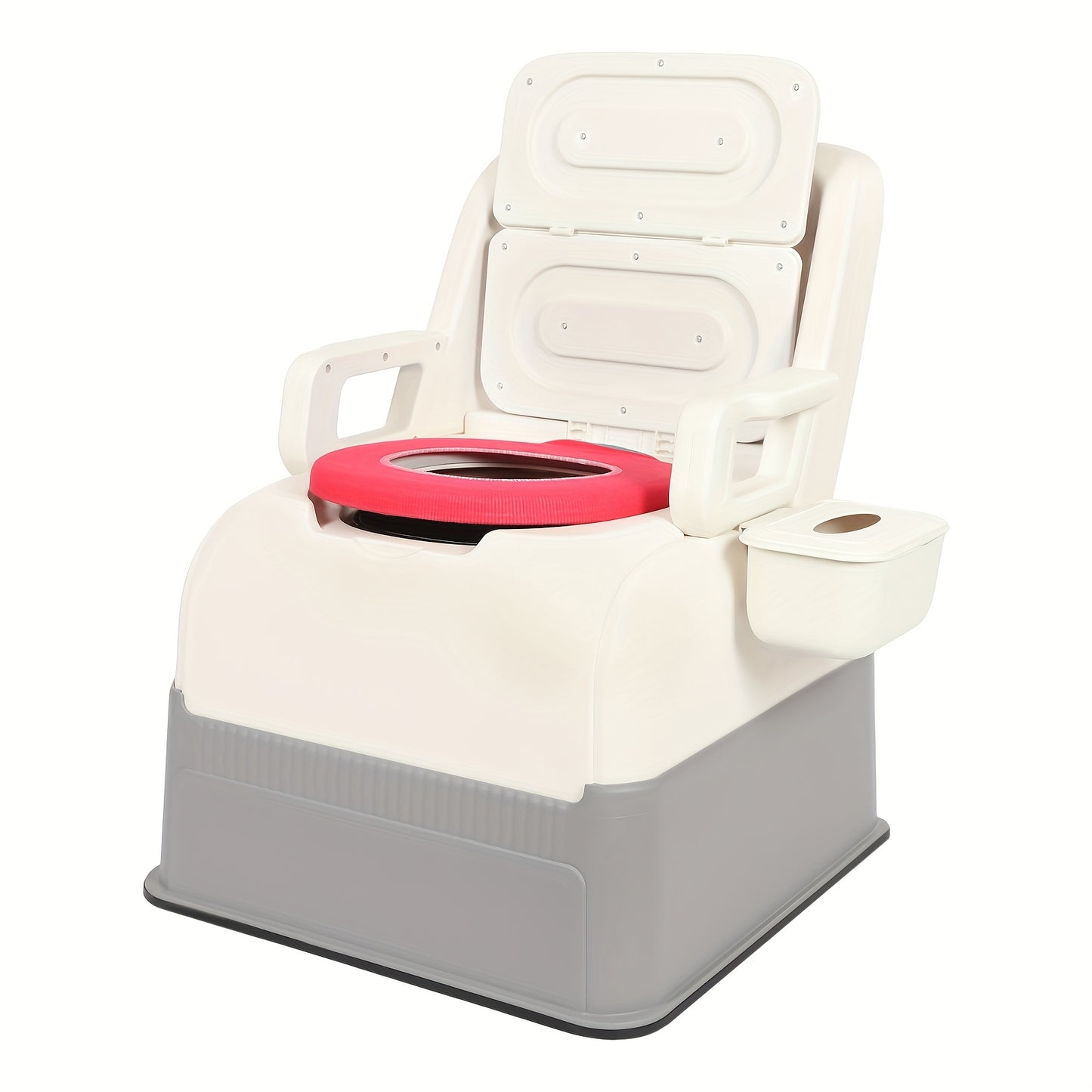Mobiele Toiletestoel – Draagbaar Toilet – Bed Commode – Hygiënische Stoel – Senioren Potje – Afneembare Armleuningen – Antislip Voeten – Geurafsluitend Emmer