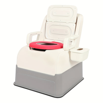 Mobiele Toiletestoel – Draagbaar Toilet – Bed Commode – Hygiënische Stoel – Senioren Potje – Afneembare Armleuningen – Antislip Voeten – Geurafsluitend Emmer