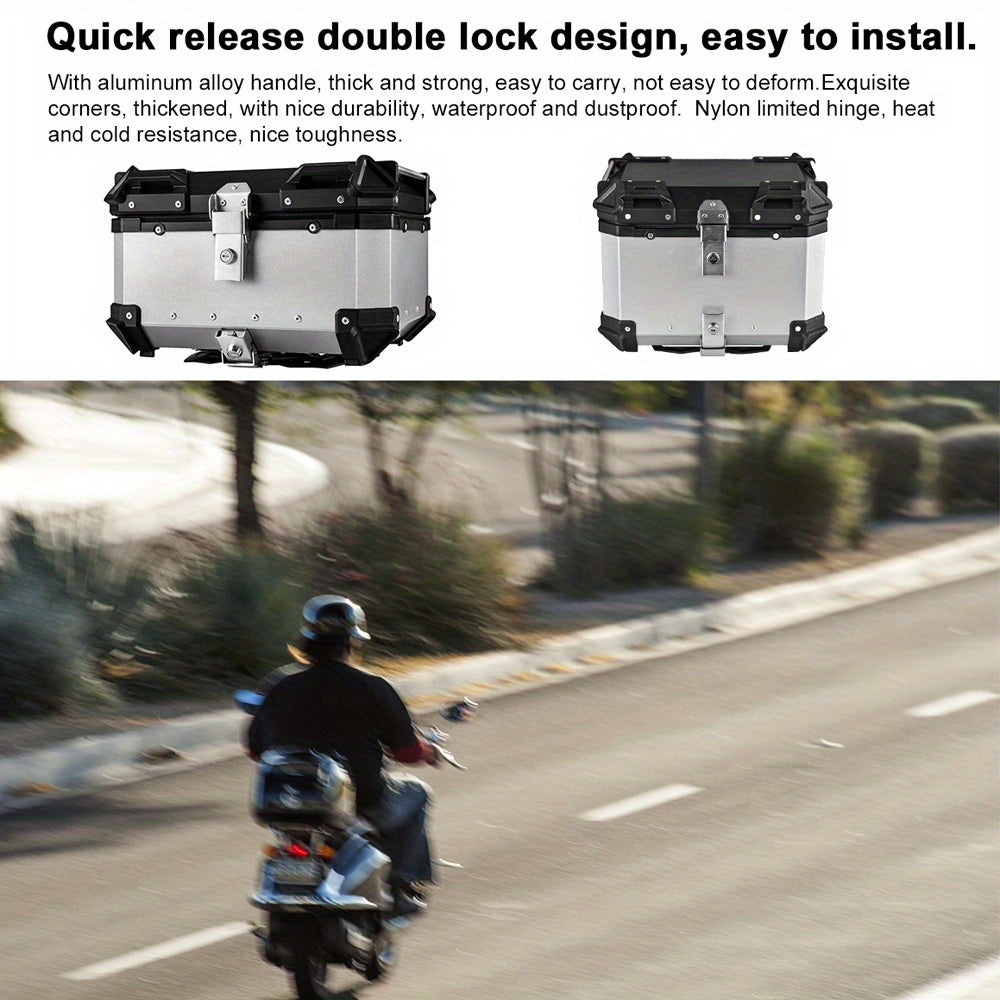 Achterkoffer Motor – Topkoffer – Bagagekoffer – Motorbox – Scooterkoffer – Aluminium 65L – Waterdicht – Snelkoppeling Met Slot