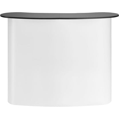 Portable Trade Show Booth/Counter - Heavy-Duty Engineered Wood Exhibition Stand with Storage Shelf, Pop-Up Podium Desk for Retail, Conferences, Markets (130x46.5x95cm, Carry Compatible)