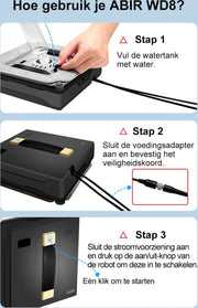 Robot raamreiniger - Dubbele Watersproeier - Slim Geheugen - Hoge Vacuümaanzuiging - Lasersensor - Robot voor het Reinigen van glas - App besturing