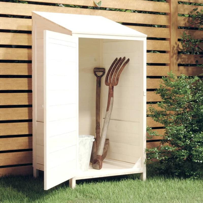 Buitenopberghut – Tuinkast – Tuinberging – Buitenberging – Opbergkast – Compact Formaat – Stevig Stalen Frame – Koperen Dak – Diep Bruin – 55x52x112 cm – Weerbestendig Design
