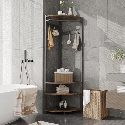 Kapstok – Kapstokhaak – Wandkapstok – Staande Kapstok – Hoekkapstok – 3-in-1 Schoenenbank & Parapluhouder – Metaal – 180 cm Hoog – Grijs