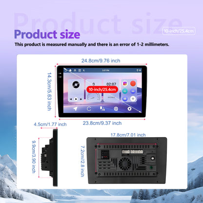[4+128G] Car Radio for Ford F150 2004-2008 with Wireless Carplay/ Android Car, Motorsi 25.4 cm Incell Android Touchscreen Navi/ WiFi/ FM/ RDS/ SWC/ EQ + Back Camera, Incar Connectivity, Vehicle Multimedia System, Sleek Dashbo