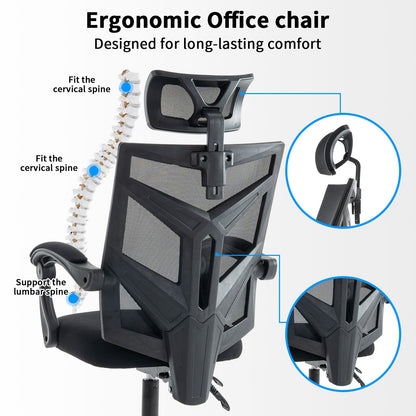 Gamingstoel – Gamestoel – Gaming Chair – Game Stoel – Bureaustoel – Ergonomisch Design – Uittrekbare Voetensteun – Zwart-Rood
