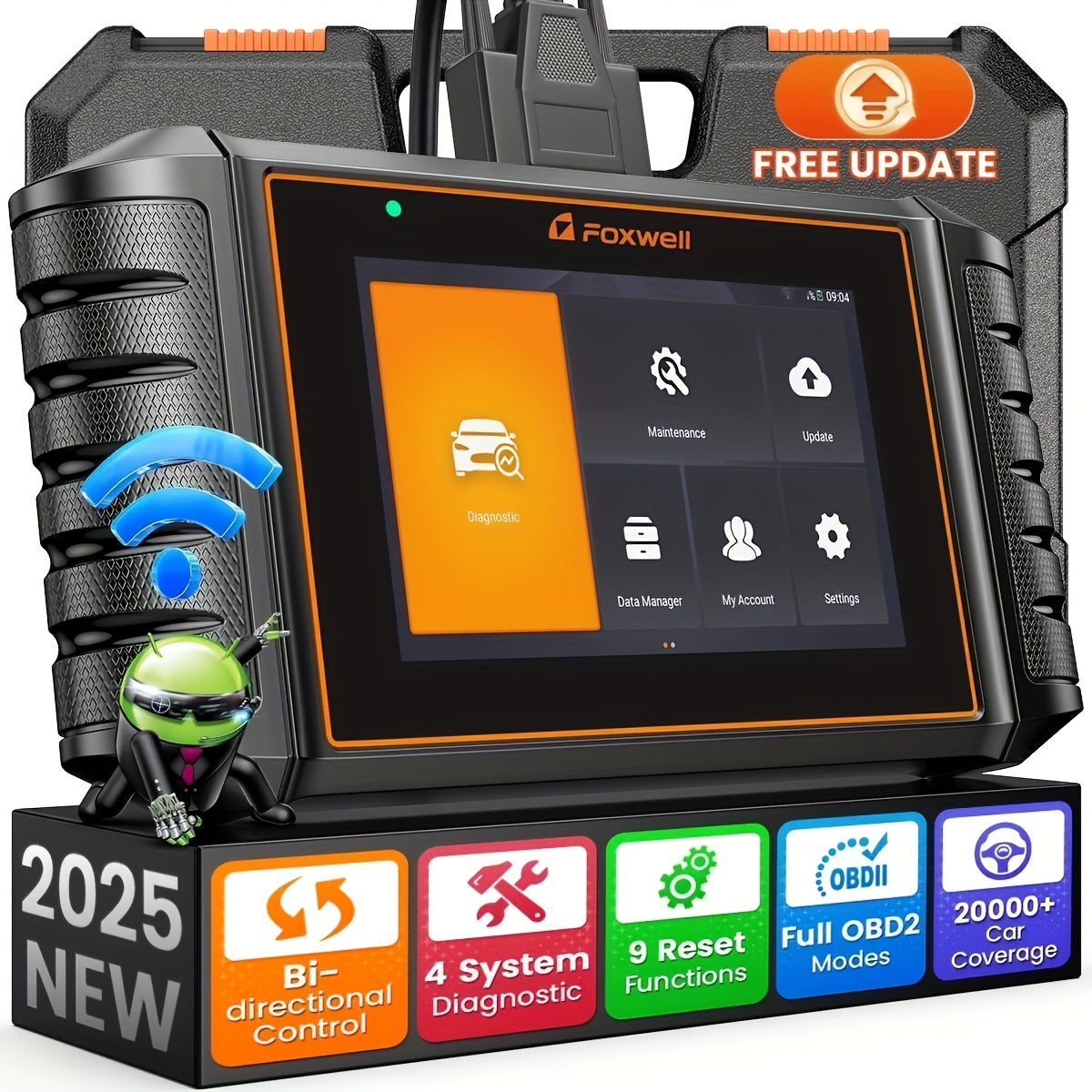 OBD2 Scanner – Diagnosetool – Foutcode Lezer – Truck Scanner – Diesel Voertuig Scanner – DPF Regeneratie – 2 Jaar Gratis Updates