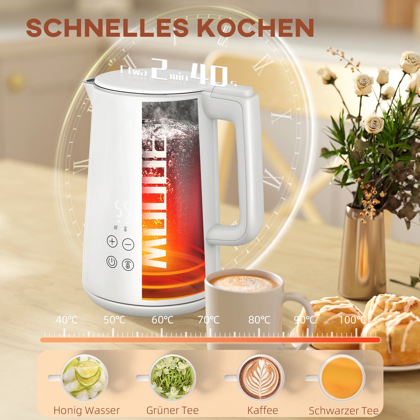 Broodrooster – Toaster – Keukenapparaat – Ontbijttoestel – Tostiapparaat – 7 Bruiningsniveaus – Roestvrijstaal en Kunststof – Snelle Bereiding – Wit