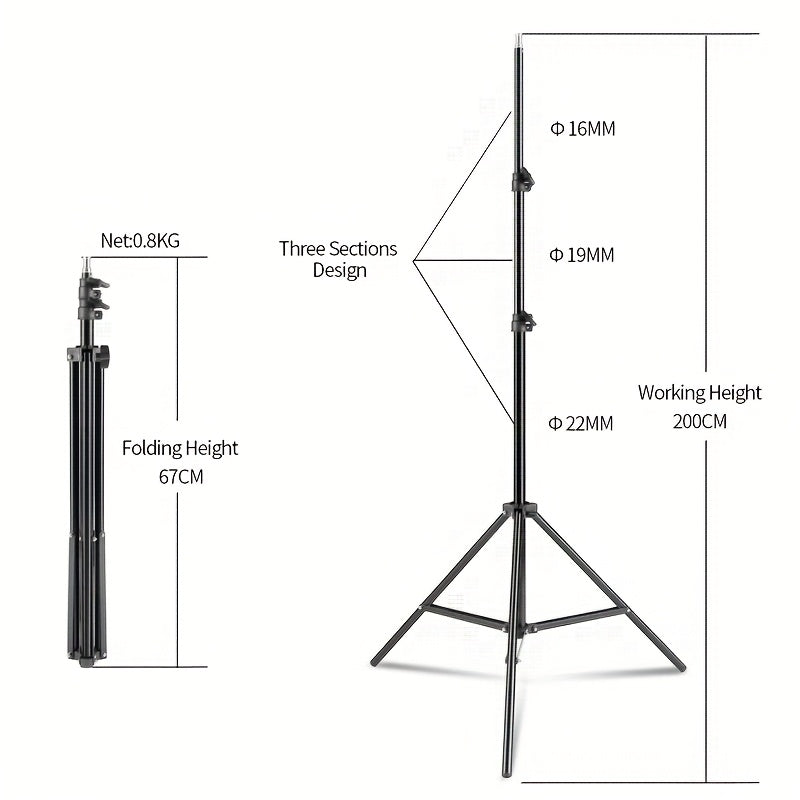 Backdrop Stand – Fotostatief – Background Frame – Verlichtingsstatief – Photoshoot Statief – 2.6x3m Muslin Achtergrond – Stevig Metalen Frame Met Driewielbasis