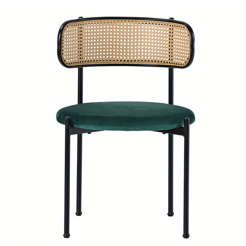Velvet Fauteuils – Velours Stoelen – Lounge Stoelen – Relax Stoelen – Groene Zetels – Set Van 4 – Stevige Metalen Poot – Zacht Fluweel Komfort