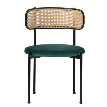 Velvet Fauteuils – Velours Stoelen – Lounge Stoelen – Relax Stoelen – Groene Zetels – Set Van 4 – Stevige Metalen Poot – Zacht Fluweel Komfort