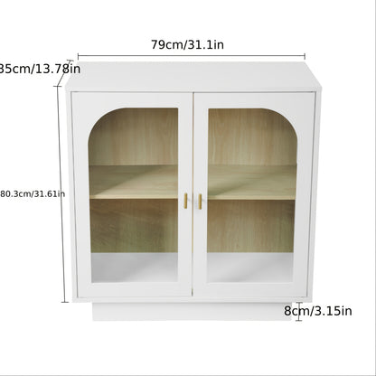 Kast – Kledingkast – Opbergkast – Garderobekast – Kledingkast Wit Twee-Deurs – 80 cm Breed – Duurzaam Hout – Vrijstaand Classic Design