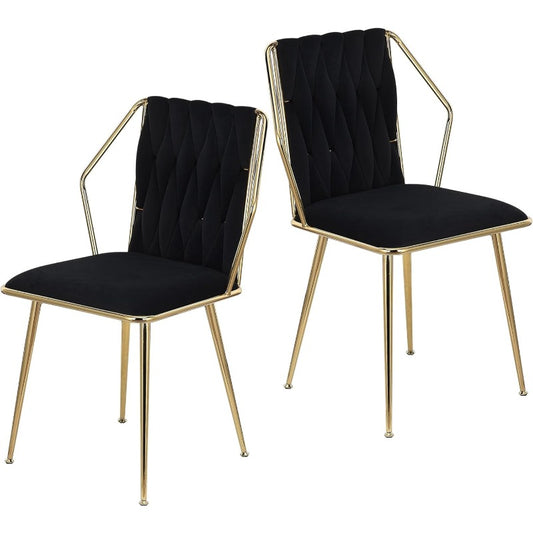 Eetkamerstoelen – Stoelen – Kuipstoelen – Keukenstoelen – Meubels – Gestoffeerd – Metalen Onderstel – Fluwelen Bekleding – Max Draagvermogen 150 kg
