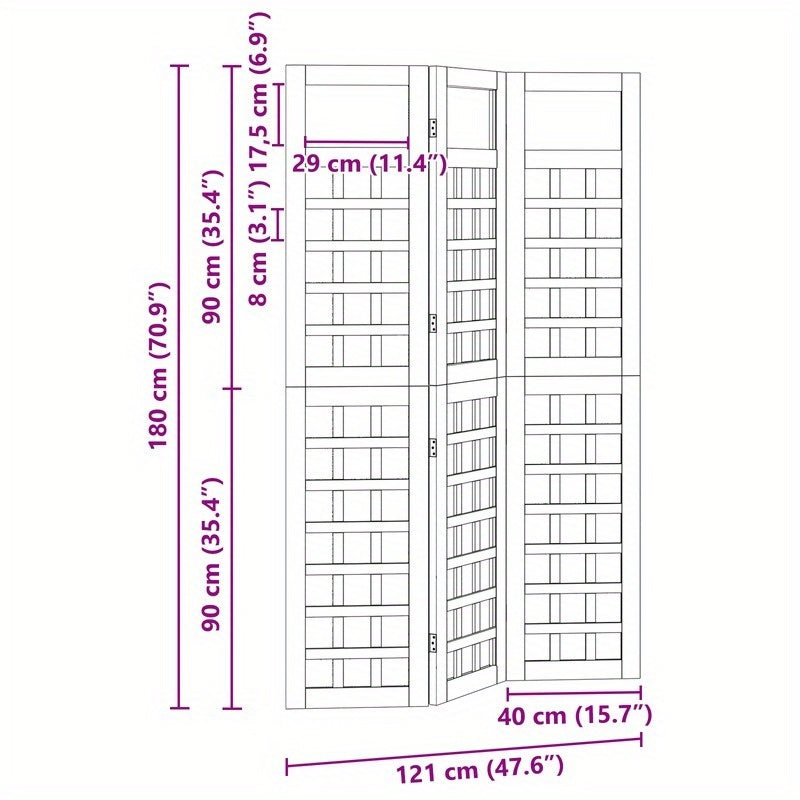 Outdoor Scherm – Tuinscherm – Windscherm – Privacy Scherm – Schutting – 120x180 cm – Gemaakt Van Stevig Grenenhout – Natuurlijk Design