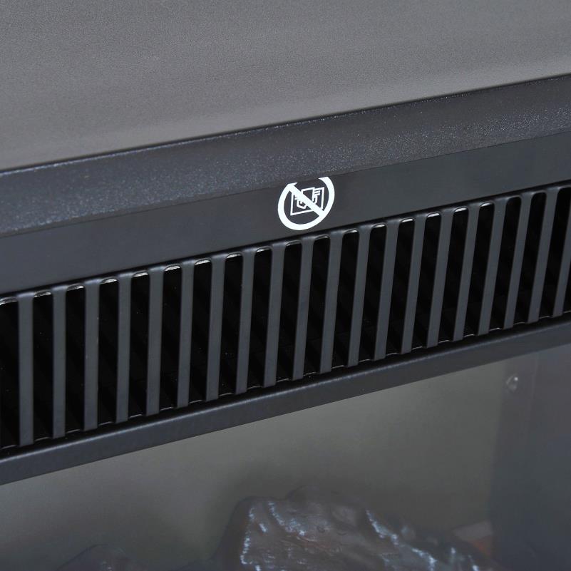 Elektrische Haard – Sfeerhaard – Open Haard – Kachel – Elektrische Kachel – Realistisch Vlameffect – 600W/1200W Verwarming – Compact Zwart Metaal Met Glazen Deur – Veilig En Energiezuinig – 34x17x31 cm