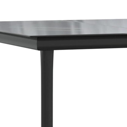Tuinset – Tuinmeubel – Terrasset – Buitenmeubilair – Patio Set – Zwart Poly Rattan – Weerbestendig – 5-Delige Set Met Tafel En 4 Stoelen
