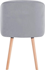 Eetkamerstoel - Keukenstoel - Woonkamerstoel - Gestoffeerde Stoel - Design Stoel met - Armleuningen - Massief Houten Frame - 1x - Grijs