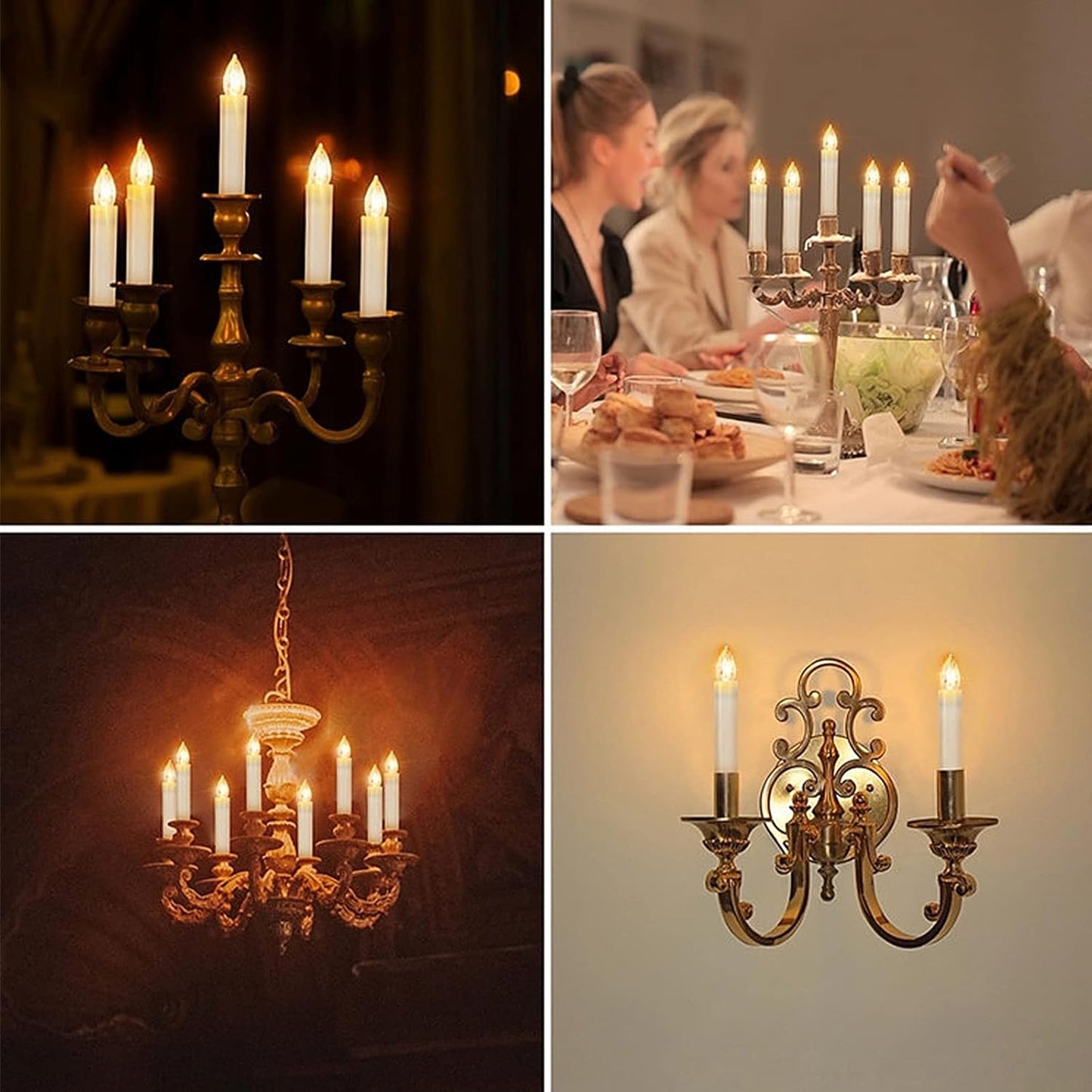 LED Kaarsen – Vlamloze Kaarsen – Draadloze Kaarsen – Timer Kaarsen – Batterijkaarsen – Set 10 Stuks – Afstandsbediening – Warm Wit Flikkerend Licht