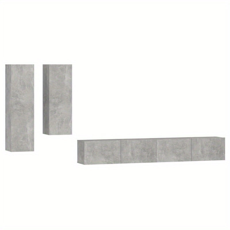 tv meubelset – tv-meubel – wandkast – woonkamermeubel – dressoir – behandeld hout – betongrijs