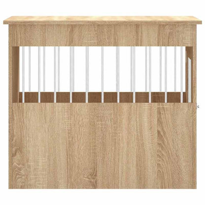 Hondenbench – Hondenkooi – Hondenhuis – Hondenbox – Hondenrek – Houten Sonoma Eiken – Stevige Massief Hout Constructie – Met Slot & Bijzettafel Capaciteit 40 kg