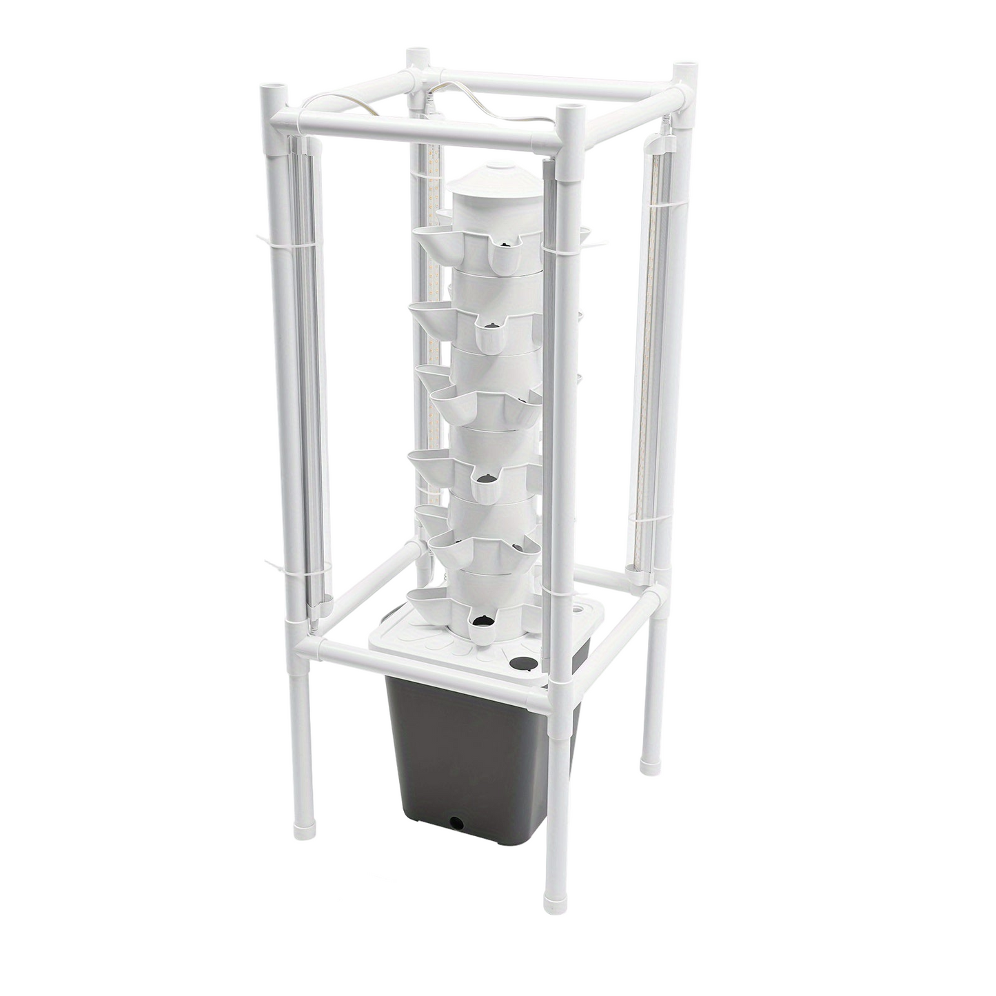 Hydroponische Tuinierkas – Kweekkas – Broeikas – Plantenkas – Verticale Hydrocultuur Toren – 30 Plantgaten – Voedselveilig PP Materiaal – Compact 39x39x97 cm