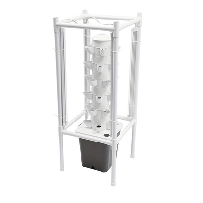 Hydroponische Tuinierkas – Kweekkas – Broeikas – Plantenkas – Verticale Hydrocultuur Toren – 30 Plantgaten – Voedselveilig PP Materiaal – Compact 39x39x97 cm