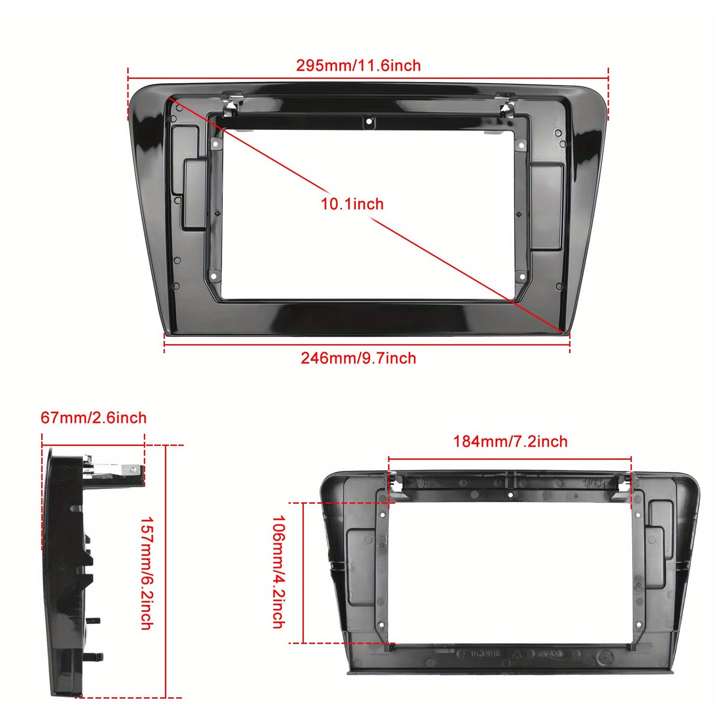 Double Din Android Car Stereo – Autoradio – Multimedia Systeem – Inbouwradio – Navigatiesysteem – 10 Inch Touchscreen – Draadloze CarPlay & Android Auto – AHD Achteruitrijcamera Met Microfoon