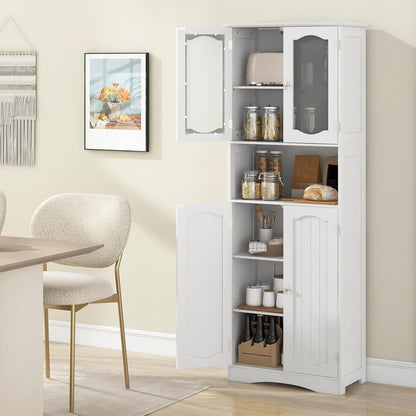 Badkamerkast – Opbergkast – Dressoir – Wastafelkast – Toiletkast – Wit MDF – 2 Deuren Met Veiligheidskanteling – Verstelbare Planken