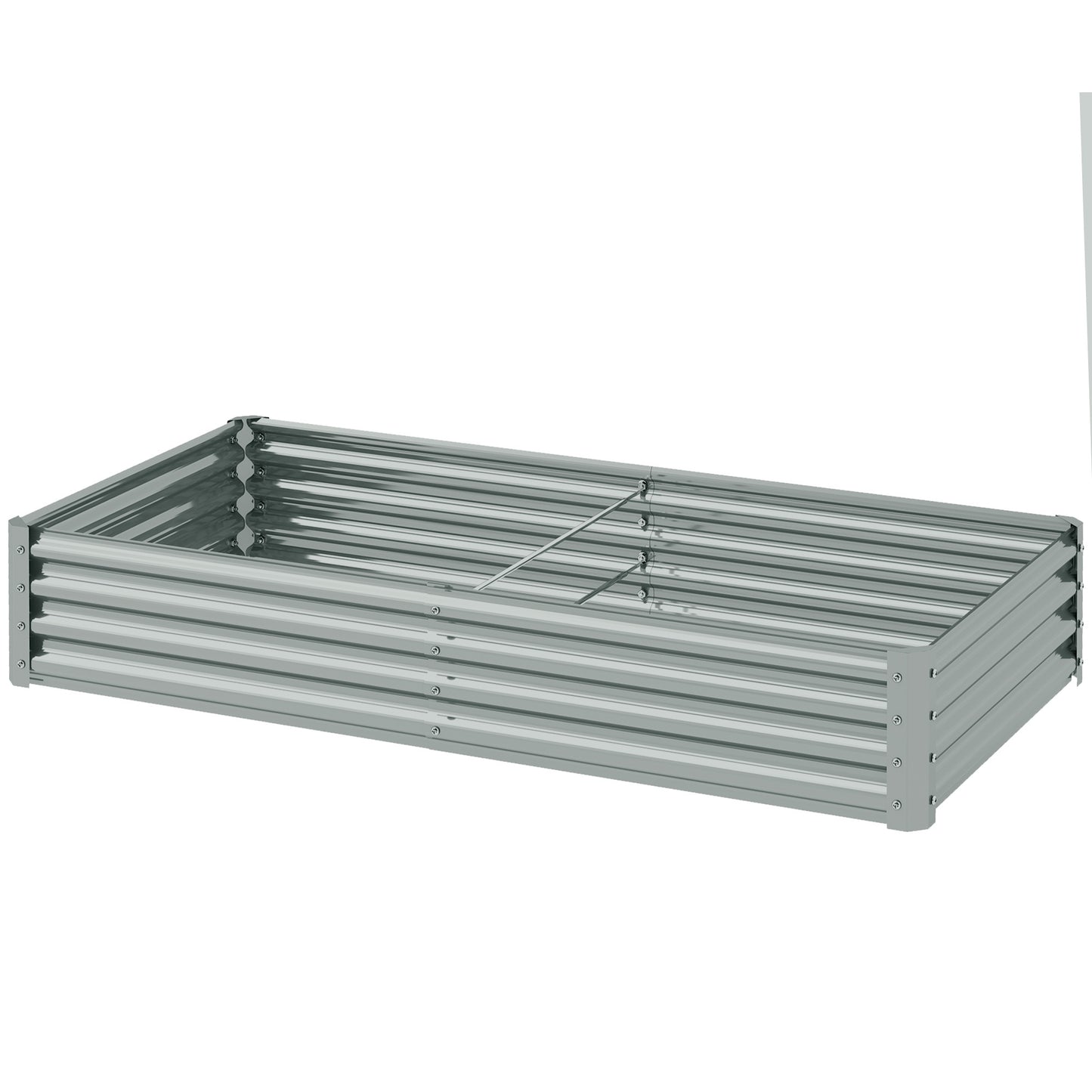 Verhoogd Tuinbed – Moestuinbak – Groentebak – Plantenbak – Kruidenbak – Gegalvaniseerd Staal – Weerbestendig Met Anti-Snijrand – 180x90x30 cm
