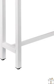 Bartafel deluxe - Rechthoekig - Bartafel voor Binnen - Metaal - Wit/bruin - 140x40x100cm