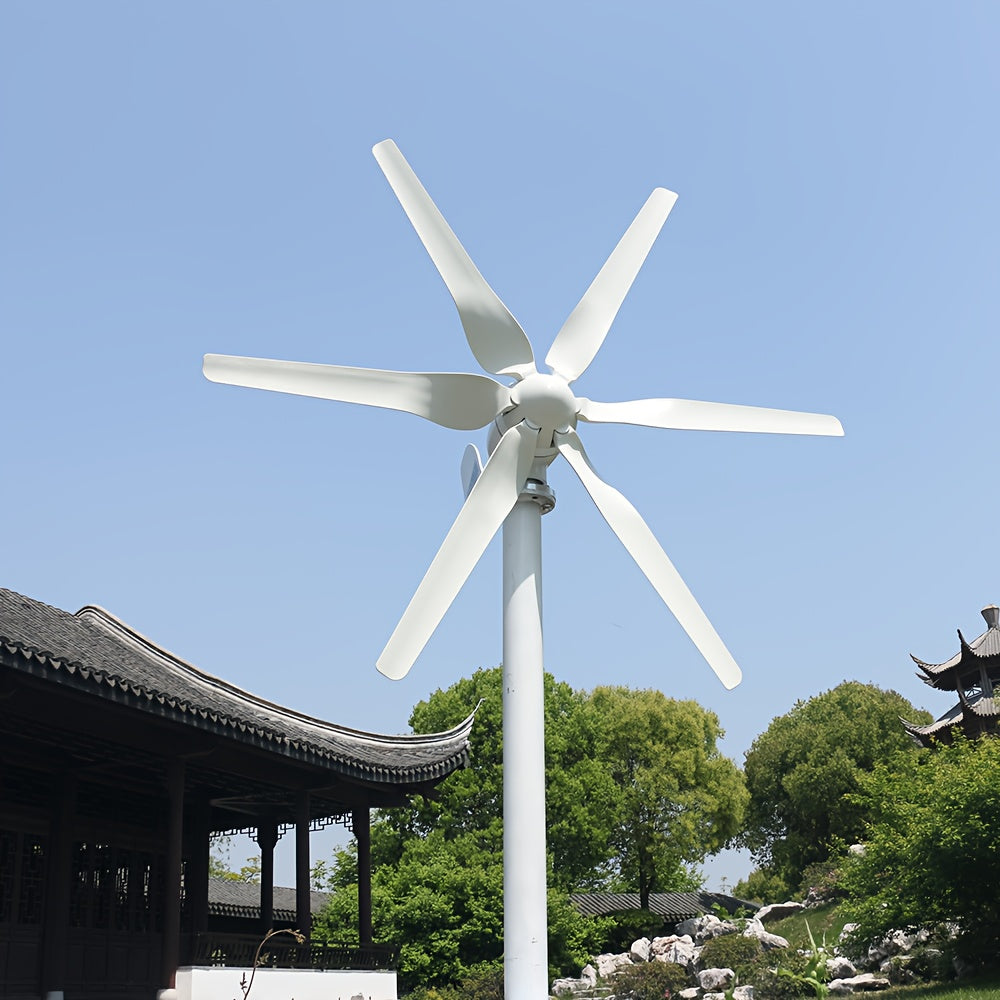 Windturbine – Windgenerator – Windenergie Systeem – Windmolen – Windkracht Generator – 1000W 12V Met MPPT Controller – 6-Wiell Design Voor Thuis, Boot, Off-Grid