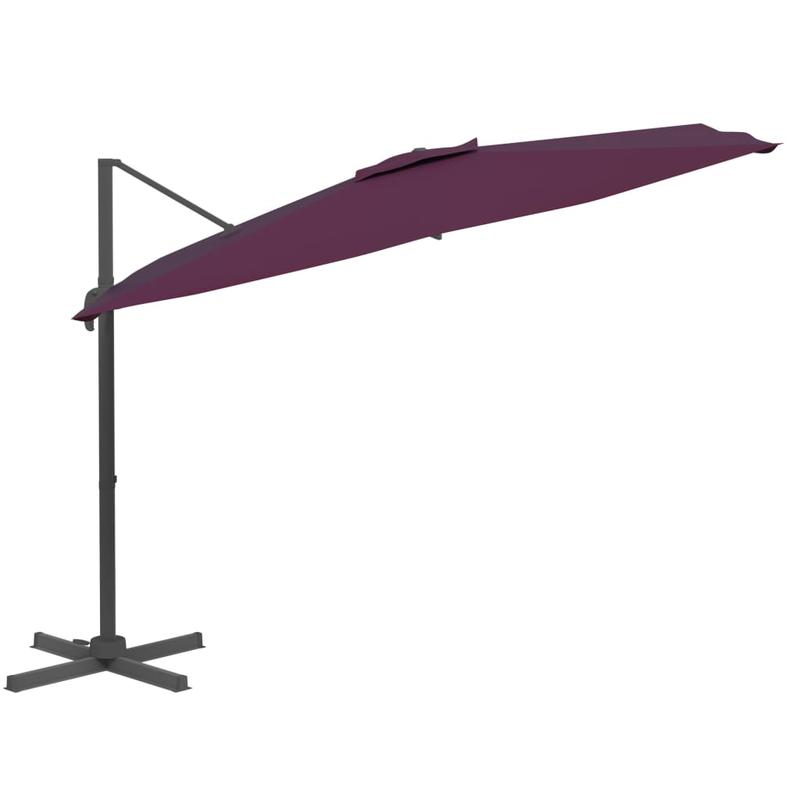 Drijvende Parasol – Zweefparasol – Terrasparasol – Tuinparasol – Hoge Schaduw – Aluminium Paal – 400 X 300 Cm