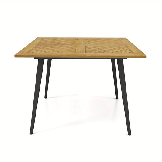 Tuinset – Tuinmeubel – Bistroset – Diningset – Terrasmeubel – Rond 107 cm – Natuurlijk Acaciahout – Parasolgat 5 cm