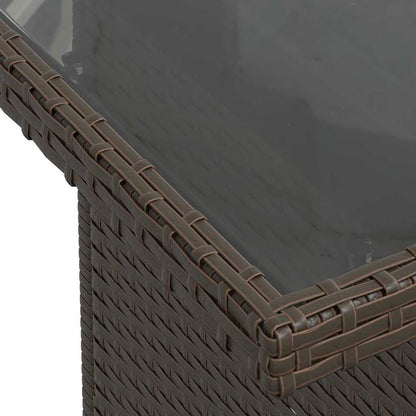 Tuinset – Loungeset – Tuinbank – Terrasbank – Modulaire Loungeset – Lichtgrijs – Handgeweven Poly Rattan – Instelbare Indeling