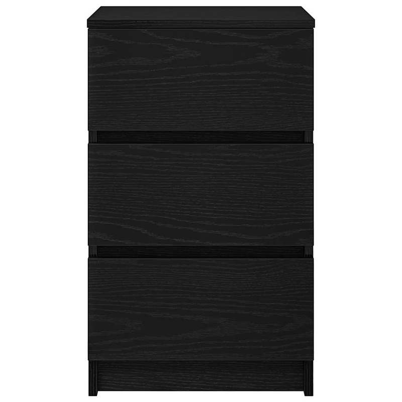 Nachtkastje – Bedkastje – Slaapkamerkastje – Nachtmeubel – Opbergkastje – Set Van 3 Zwarte Nachtkastjes – Compact 39x35x65 cm – 3 Lades Met Hoog Draagvermogen