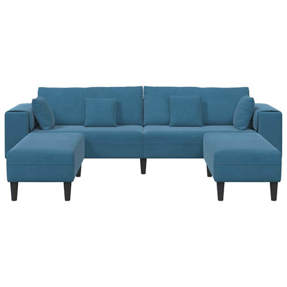 Velvet Bank – Fluwelen Sofa – Zitbank – Loungebank – Slaapbank – Zacht Fluweel – Stevig Houten Frame – Turquoise Zonder Ottoman