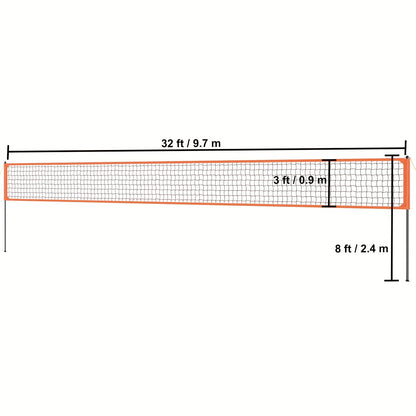Outdoor Volleybalset – Volleybalnet – Volleybalspel – Volleybalveld – Strandvolleybal – Verstelbare Aluminium Palen – Weerbestendig Net
