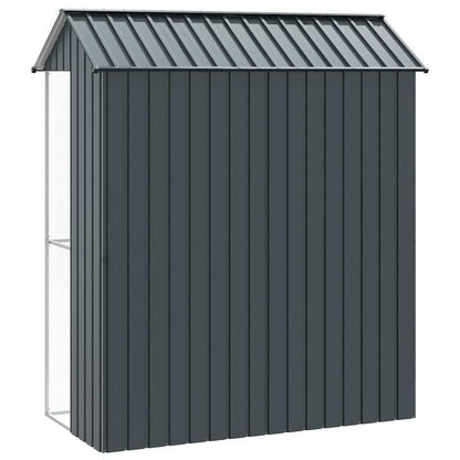 Buitenvolière – Vogelkooi – Vogelkooi Buiten – Vogelkooi Groot – Buitenren – Antraciet – Gegalvaniseerd Staal – Ruim 215x110x247 cm – Weerbestendig & Predatorbestendig