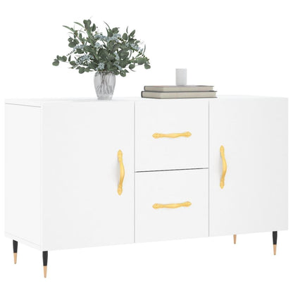 Classic Sideboard – Wit Dressoir – Opbergkast – Kastje – Buffetkast – 100x36x60 cm – Engineered Wood Met Plastic Achterkant