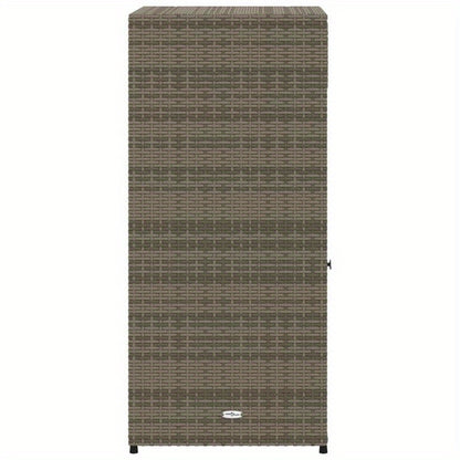 Garden Cabinet 55X55X111 Cm Made of Gray Poly Rattan, Box, Cabinet, Rack for Outdoor Storage