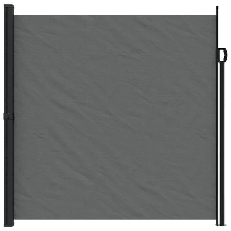 Zonnescherm – Zijzeil – Uitschuifbare Zonwering – Patio Overkapping – Schaduwdoek – Antraciet – 200 x 500 cm – Weerbestendig & Verstelbaar