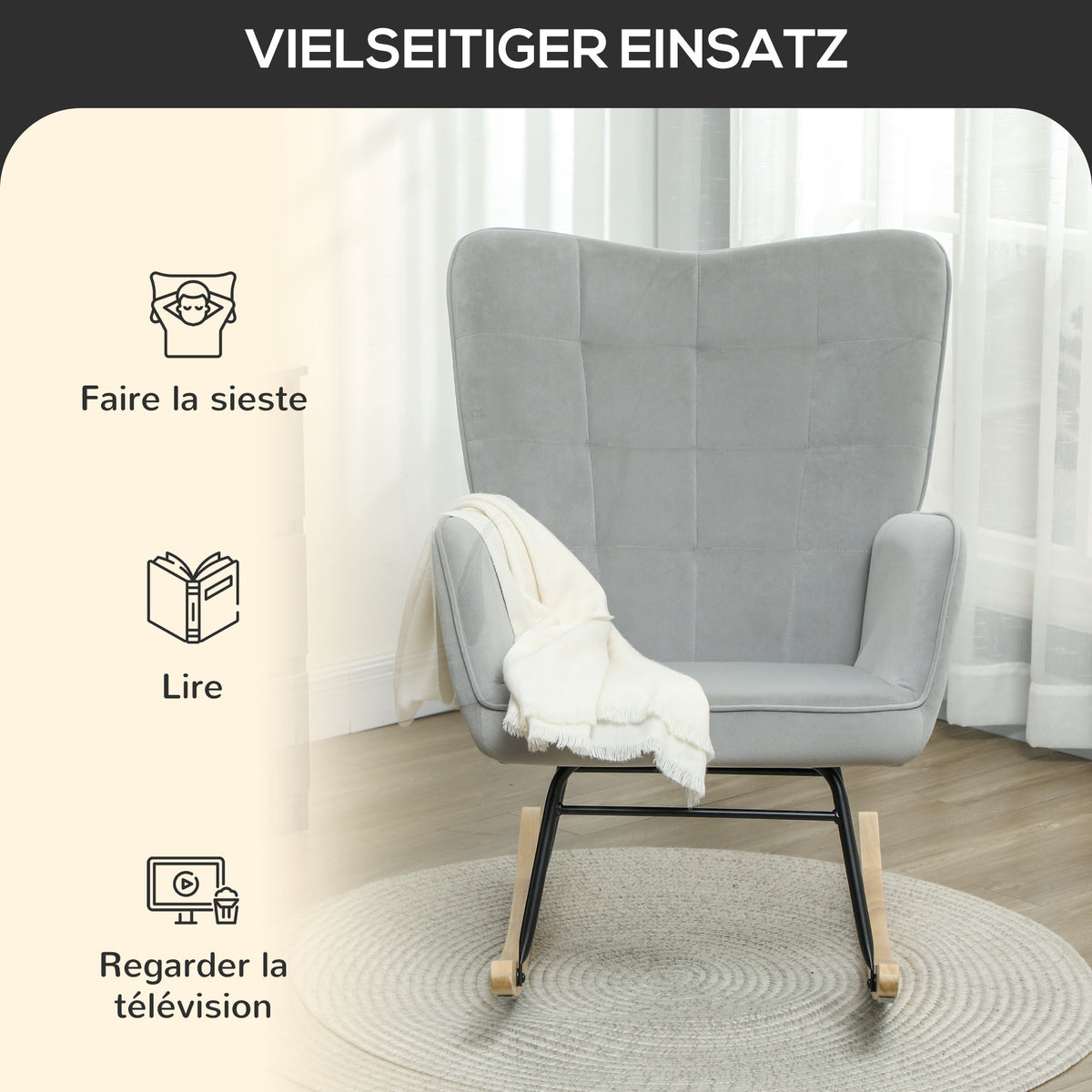 Witte Gestoffeerde Stoel – Zithoekstoel – Eetkamerstoel – Bureaustoel – Leesstoel – Rubberwood Frame – Afneembaar Zitkussen