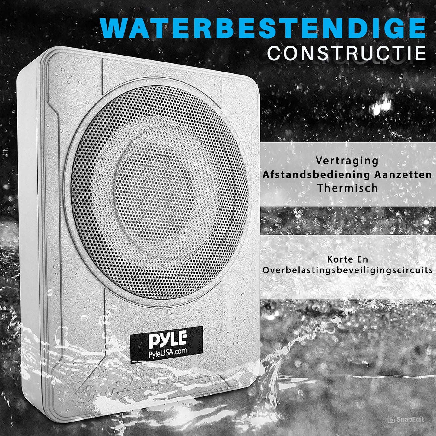 Subwoofer – Autosubwoofer – Actieve Subwoofer – Marine Subwoofer – Onderstoel Subwoofer – 600 Watt Versterker – Compact Laagprofiel Design