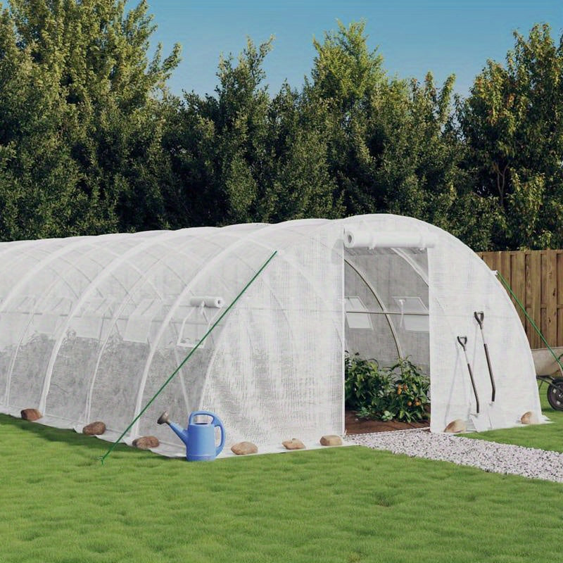 Serre – Kweekkas – Kas – Groendak – Plantenkas – Wit – Stalen Frame – 24 m² – 6x4x2 Meter – Weerbestendig – Ruime Binnenruimte