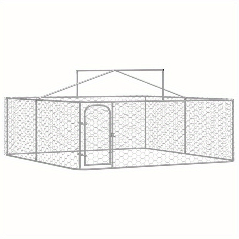 Outdoor kennel with roof 300x300x150cm suitable for multiple pets or medium to large dogs provides a spacious activity area stable structure easy to install