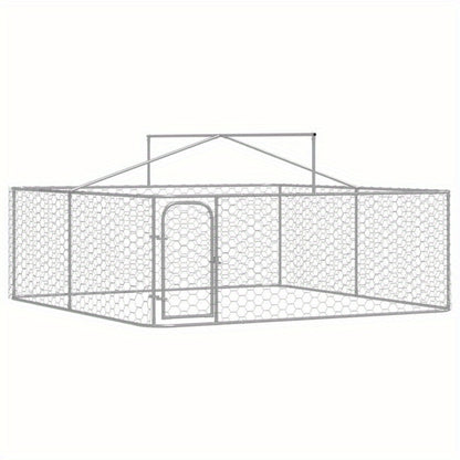 Outdoor kennel with roof 300x300x150cm suitable for multiple pets or medium to large dogs provides a spacious activity area stable structure easy to install