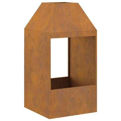 Fire Pit Brown 50 x 50 x 100cm Corten Steel - This Stylish Rectangular Outdoor Fire Pit Provides Warmth and Ambiance on Chilly Evenings. Durable Build for Long-Lasting Use, Eliminating Worries About Wear and Tear. Perfect Cho