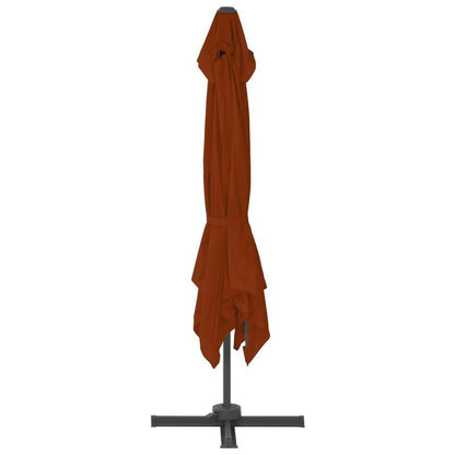 Parasol – Buitenparasol – Zonnescherm – Tuinparasol – Terrasparasol – Verstelbare Hoogte – 300x300 cm – Aluminium Frame – Weerbestendig – Terracotta